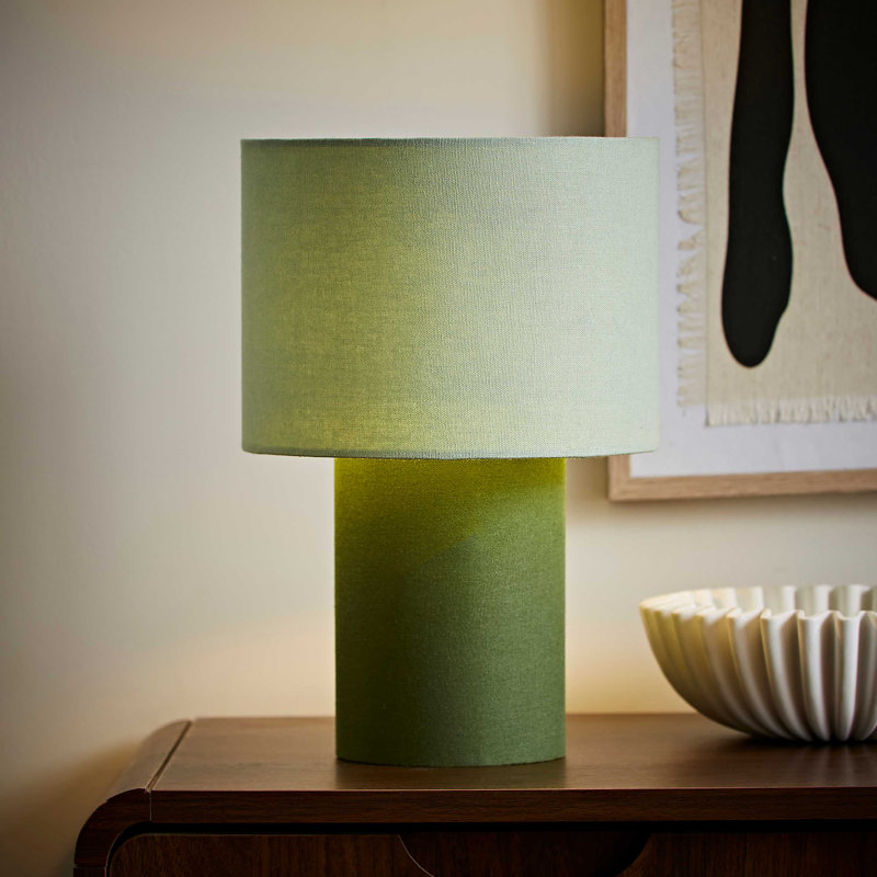 Dereke Fabric Table Lamp, Green, Green