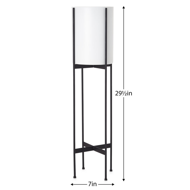 Pot à fleurs en céramique Kiros, H 29,5 po x l 7 po x P 7 po