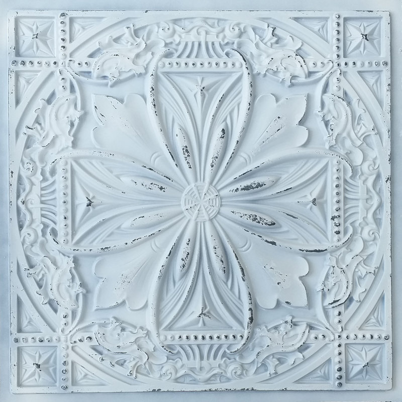 Tuile de plafond en PVC noir 1,98 pi x 1,98 pi.