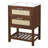 24" Freestanding Bathroom Vanity With Integrated Ceramic Sink, Modern Cabinet With Woven Rattan Front And Solid Wood Feet-202823946