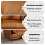 Orange Genuine Leather Standard Sofa cushion Loveseat-102458320