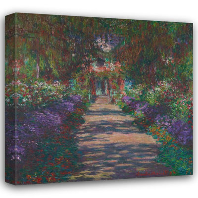 «An Avenue in Monet's Garden at Giverny» par Claude Monet - Art mural sur toile tendue avec châssis