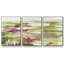 «Bourgogne Flower Horizon II», impression de cadre flottant 3 pièces-2043597293-2043597204
