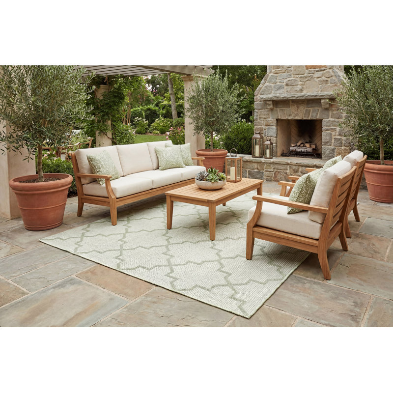 Natoma Geometric Indoor / Outdoor Rug, Rectangle 6'7" x 9'6"