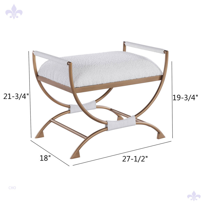 Banc Aldophé pour salon, chambre à coucher