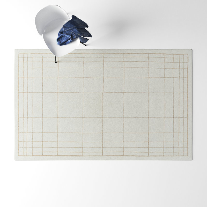 Mallory Gray Hand Tufted Area Rug, Rectangle 8' x 10'