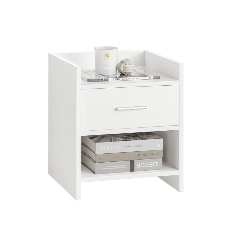 Carnahan 38cm W Manufactured Wood Bedside Table