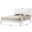 Lit moderne pour très grand lit - Finition blanche et tête de lit géométrique en bois légèrement incurvée avec attrait géométrique pour plus de confort