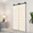 Paneled MDF Composite Double Bifold Barn Doors with Installation Hardware Kit-86925209-87327913