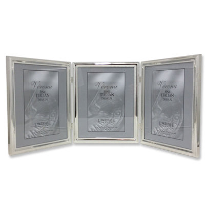Weinstock Silver Metal Beaded Picture Frame