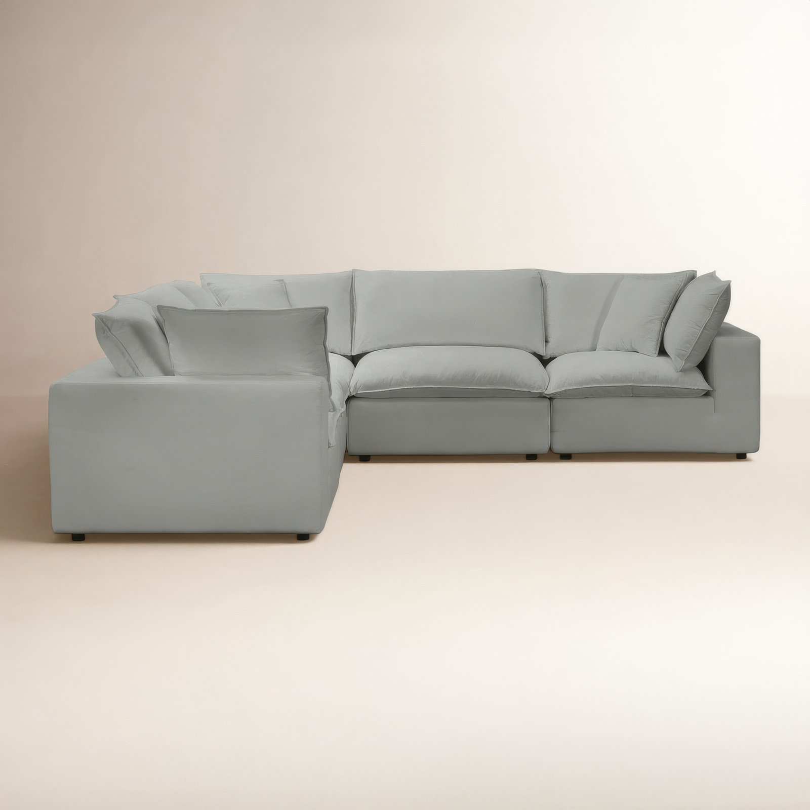 Ellaria 5 - Piece Modular Upholstered Corner Sectional, Peyton Slate