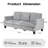 84'' Corduroy Upholstered 3-Seater Sofa Set of 2-230016806