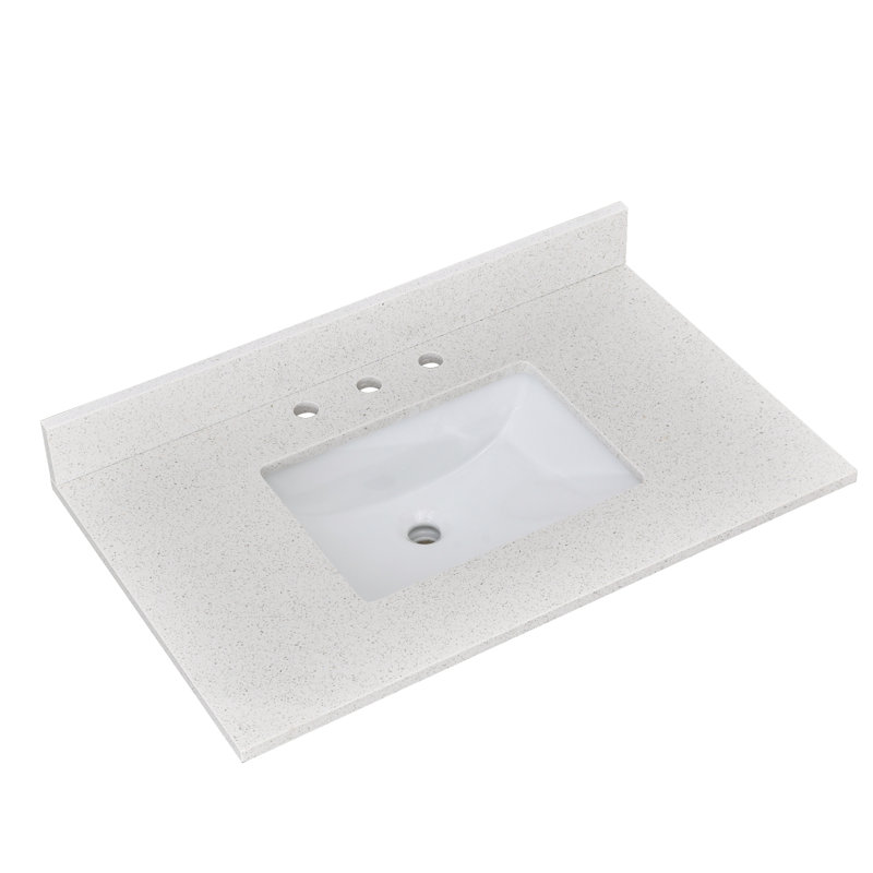 36'' Quartz Single Bathroom Vanity Top with Sink