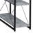 Grey And Black Office Desk With Open Shelves And Hutch-863056524