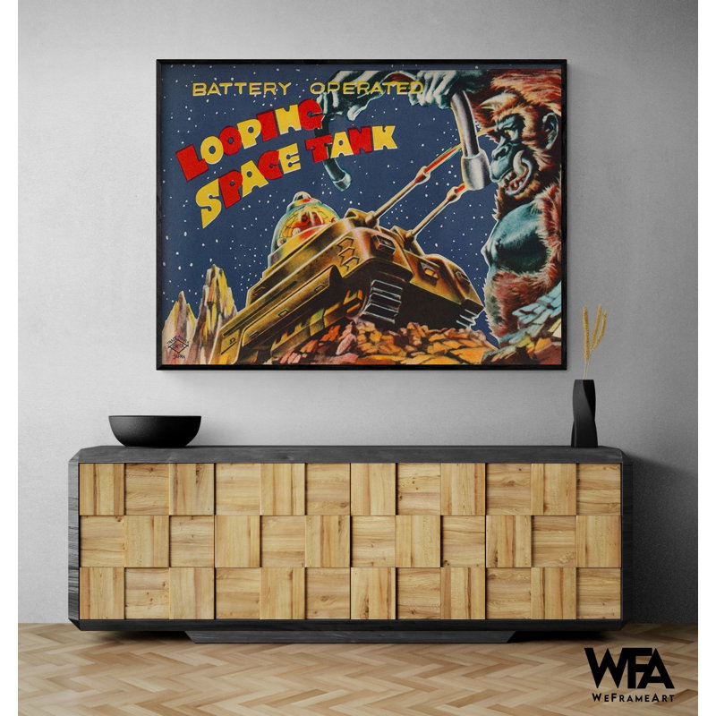 Affiche rétro de jeu de gorille, impression de réservoir rétro, décor de chambre militaire rétro, idée de cadeau de science-fiction, idée de cadeau de petit ami