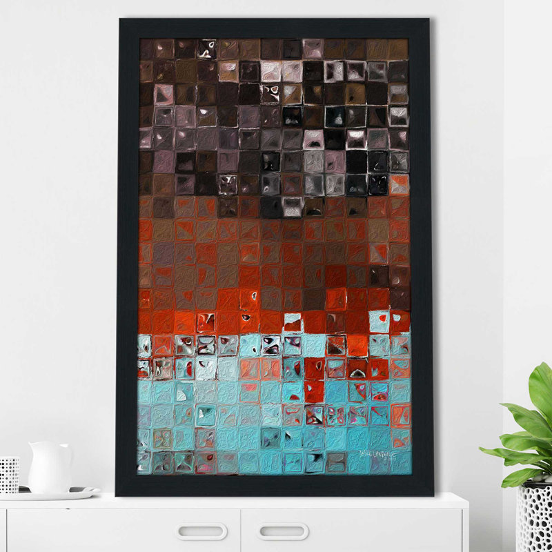 "Exode 33:14, marche paisible avec Dieu (carré)" par Mark Lawrence, reproduction sur acrylique, Cadre espresso