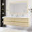 71'' Wall-Mounted Double Bathroom Vanity  With Integrated Composite Top-338061396