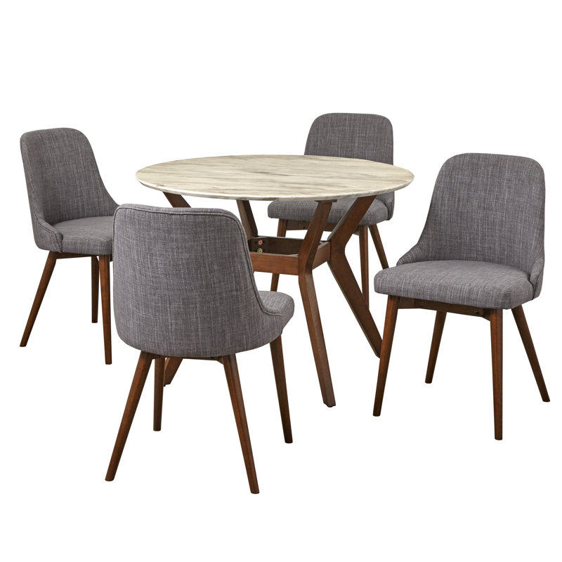 Ensemble de salle à manger Oak Park, 5 pièces : 1 table, 4 chaises
