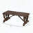 Outsunny Rustic Wagon Wheel Wooden Garden Bench for Two