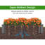Boîte à fleurs en bois pour jardin surélevé 48 x 48 x 10 po, assemblage facile sans outil pour un jardinage efficace