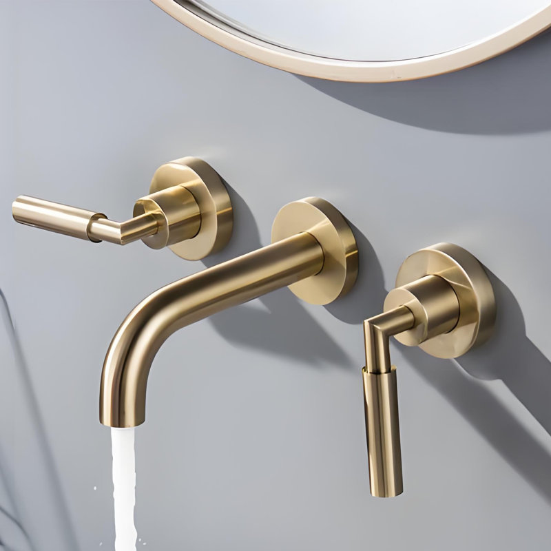 2-handle Bathroom Faucet, Brushed Gold