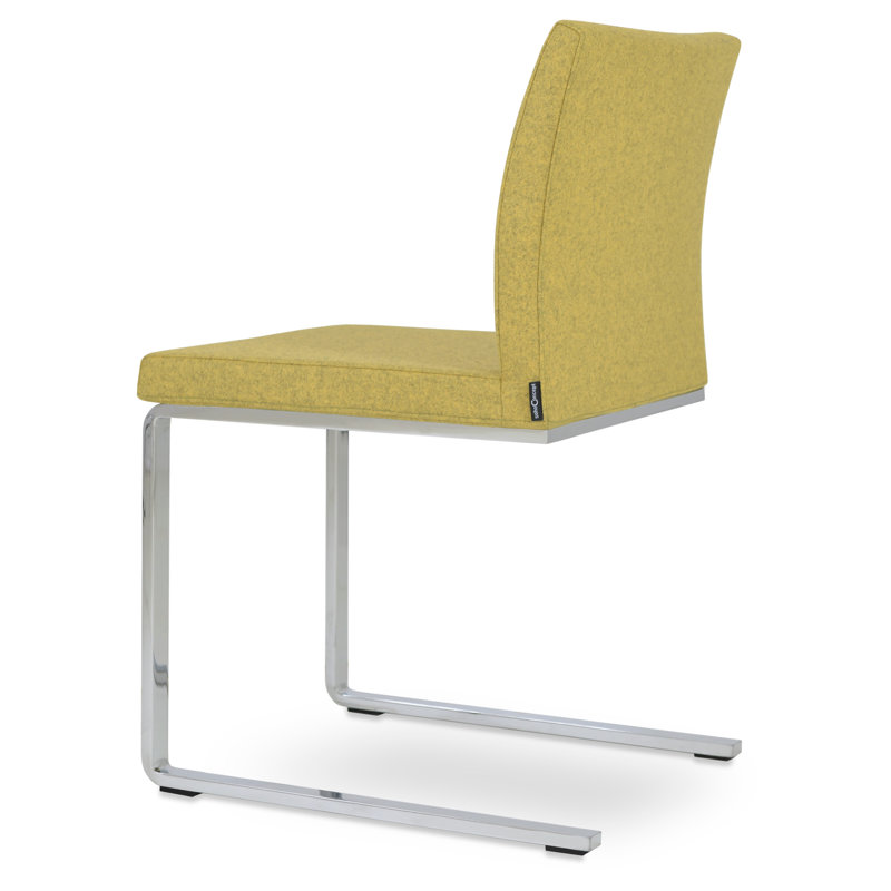 Aria Flat Side Chair, Amber Wool