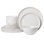 Service de vaisselle nordique en céramique blanche de luxe de style nordique, ensemble de 4 personnes, 12 pièces.