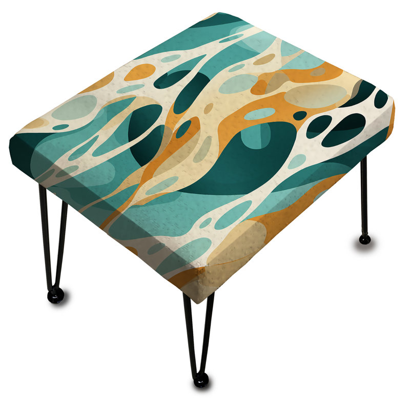 Topaz Giraffe Spots - Abstract Rectangle Ottoman