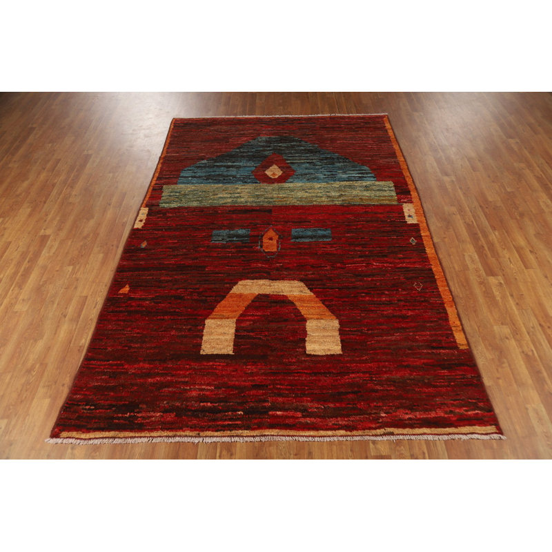 Red Moroccan Oriental Area Rug 7x10