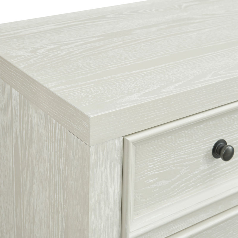 Commode 8 tiroirs Whitewash, Blanc