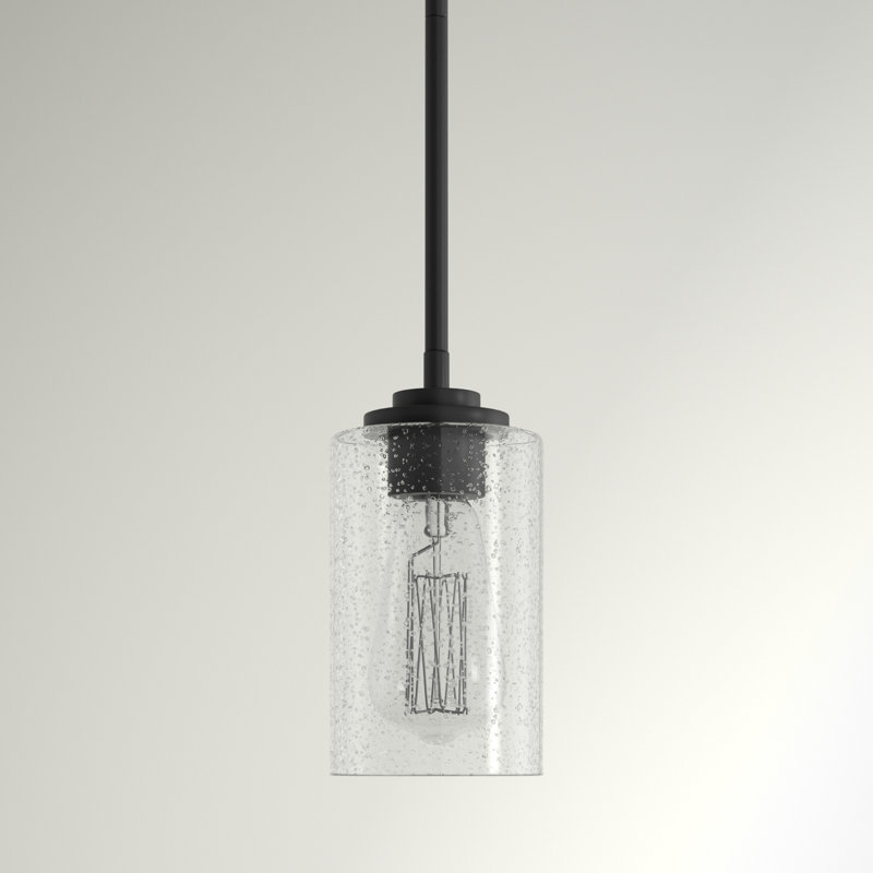 Klarice 1-Light Seeded Glass Single Pendant