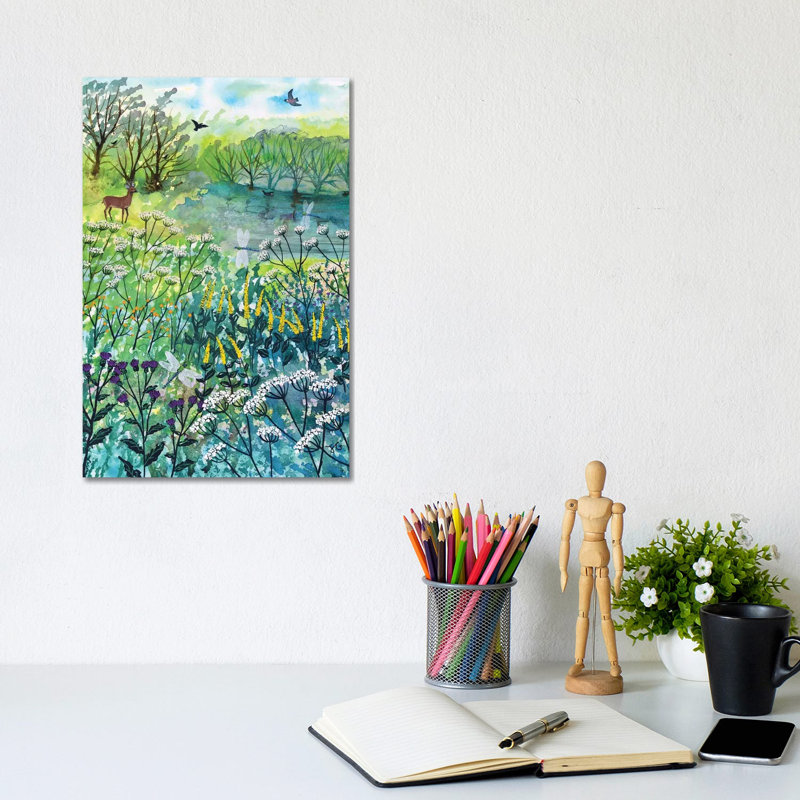 By Tranquil Pool by Jo Grundy - Wrapped Canvas Print, 30.48cm H x 20.32cm W x 1.91cm D