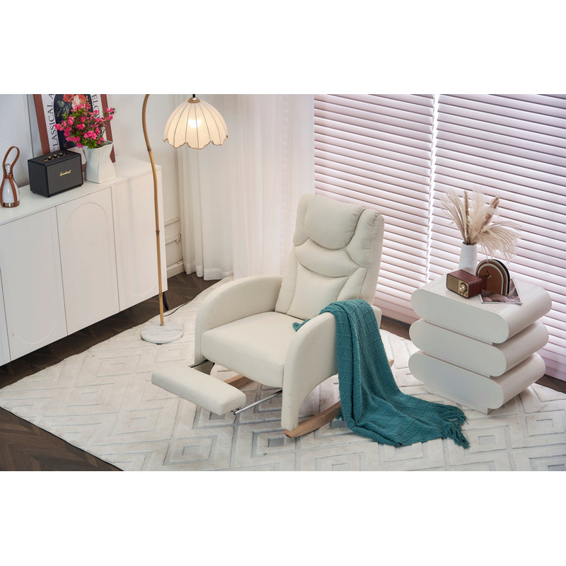 Chaise berçante Teddy, Beige