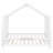 House Bed Frame with Canopy for Kids, Montessori Floor Bed with Safety High Railings-531221172-531221170