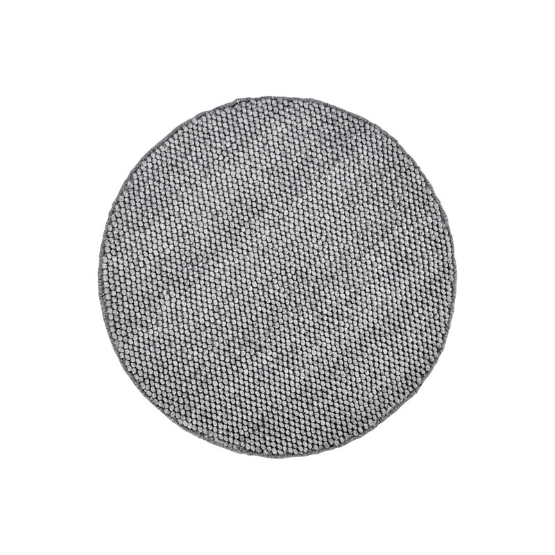 Elise Solid Colour Hand Woven Area Rug, Round rug dimensions: 160 x 160cm