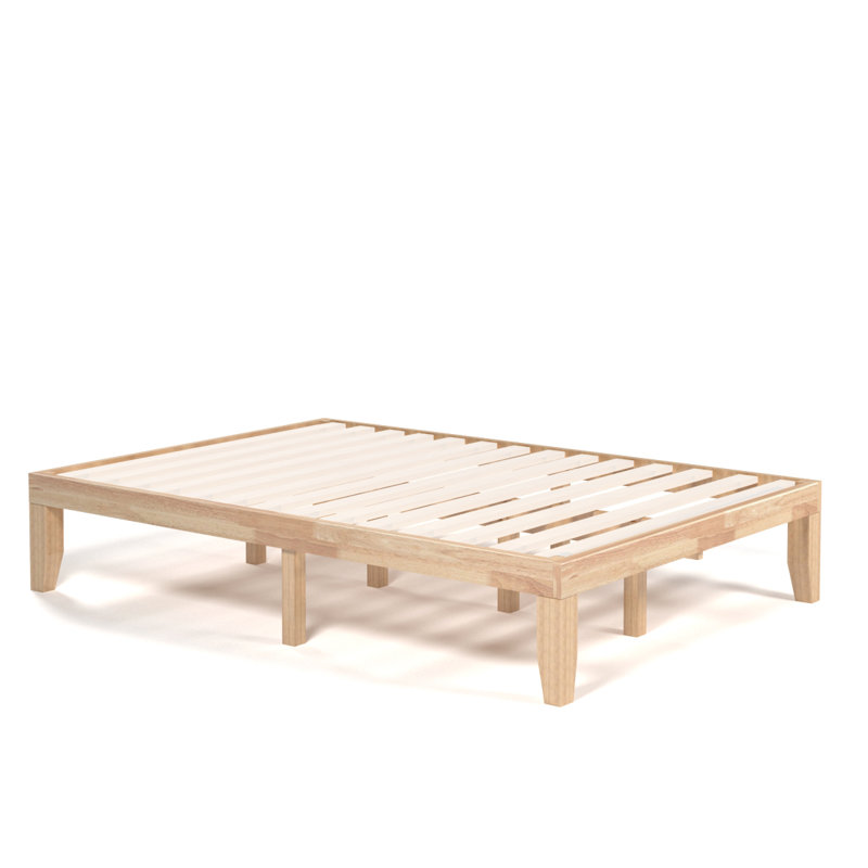 Lit plateforme double 14 po Pastora, Naturel