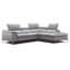 Canapé et méridienne inclinable en cuir véritable de 105,8 po de largeur Eatonton-23568596