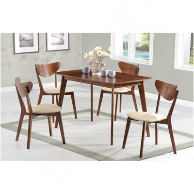 Retro Chestnut Dining Table With Angled Legs