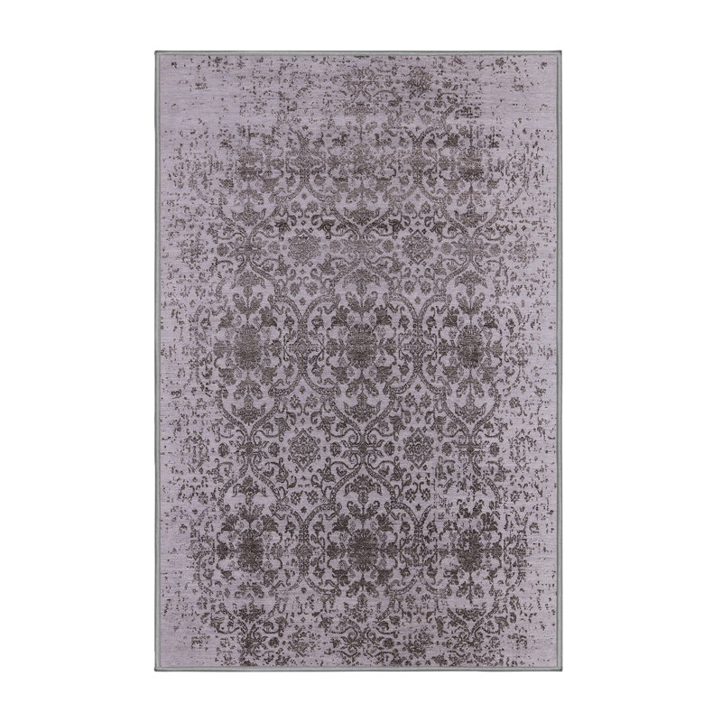 Tapis gris Shanita, Tapis de couloir 2 pi x 5 pi