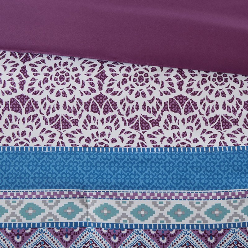Ensembles de literie en polyester mauve, style bohème, parfaits pour le confort de la maison