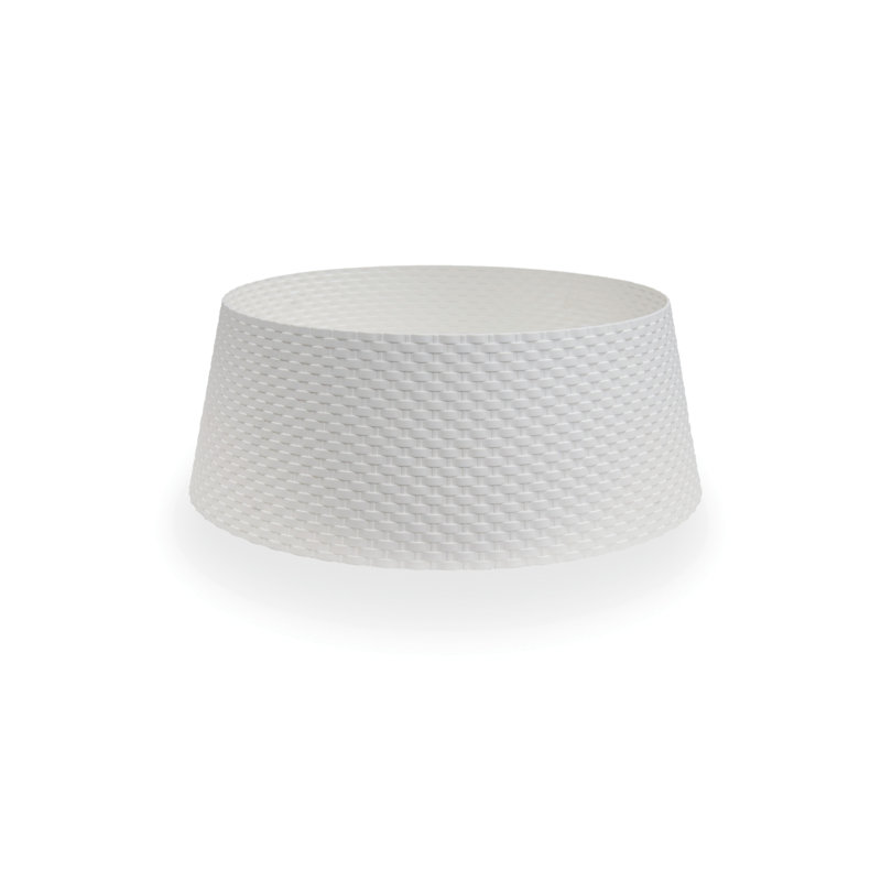 Large White Woven Plastic Christmas Tree Collar