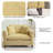 46.3 Inch Oversized Chenille Armchair, Comfy Chair and a Half with Removable Pillow for Living Room, Bedroom, or Office-1563026324