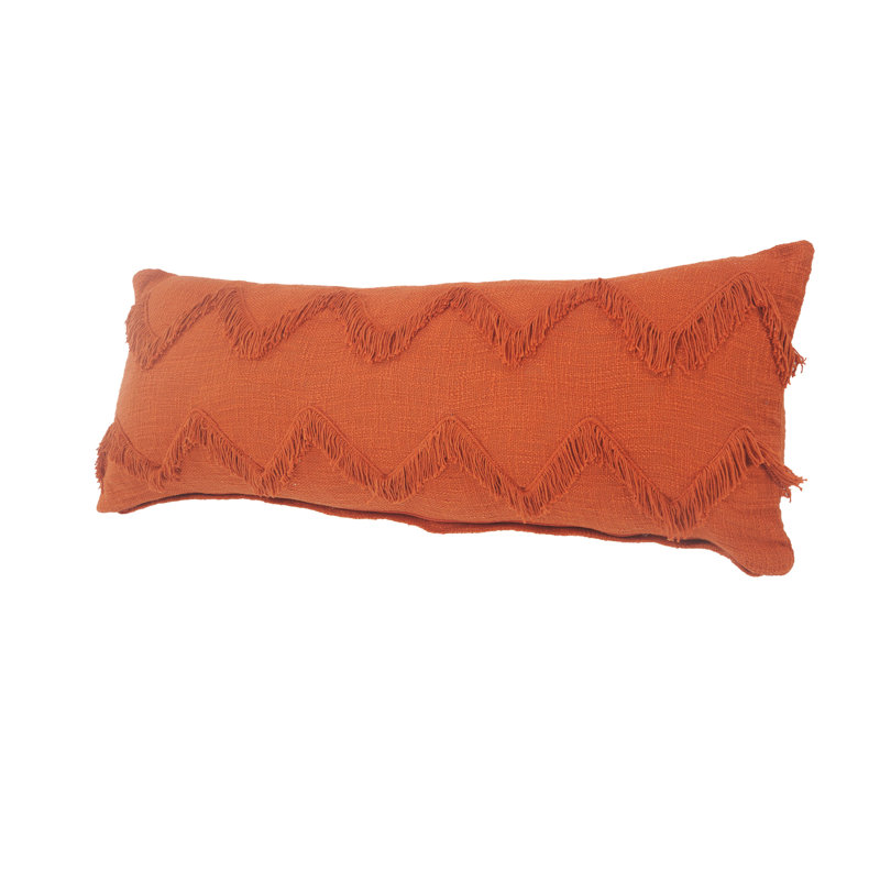 Marrice Cotton Lumbar Pillow Cover & Insert, Pillow Cover Only - No Insert