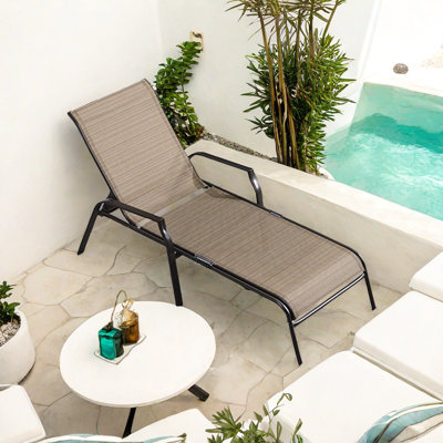 Ogletree Outdoor Metal Chaise Lounge Set