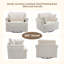 Fauteuil d'appoint pivotant en velours côtelé avec tourne-disque et poche de rangement latérale pour le salon-588041648