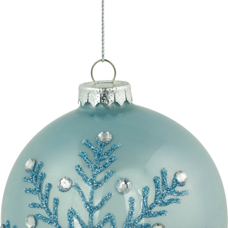 Ornement boule de couleur unie Northlight, Bleu