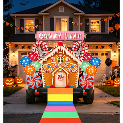 Christmas Candyland Trunk or Treat Kit, Candy‑Land Style Garage & Car Door Decoration, for Garage, Archway, Door and Outdoor Party Christmas decorations