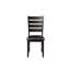 Ensemble de 2 chaises d'appoint rembourrées en similicuir avec structure en bois espresso, siège de salle à manger moderne, l 23 x H 40, noir mat