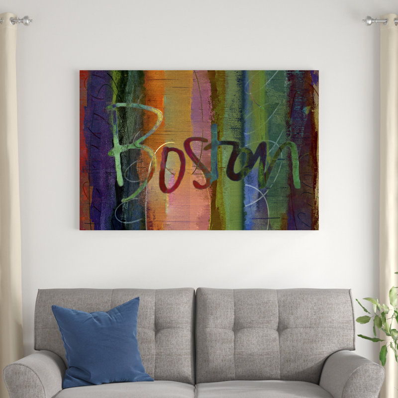 «Abstract Boston» par Sisa Jasper, impression sur toile tendue, H 32 po x l 48 po x P 1,25 po