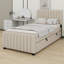Lit plateforme tapissier avec lit gigogne-477070233
